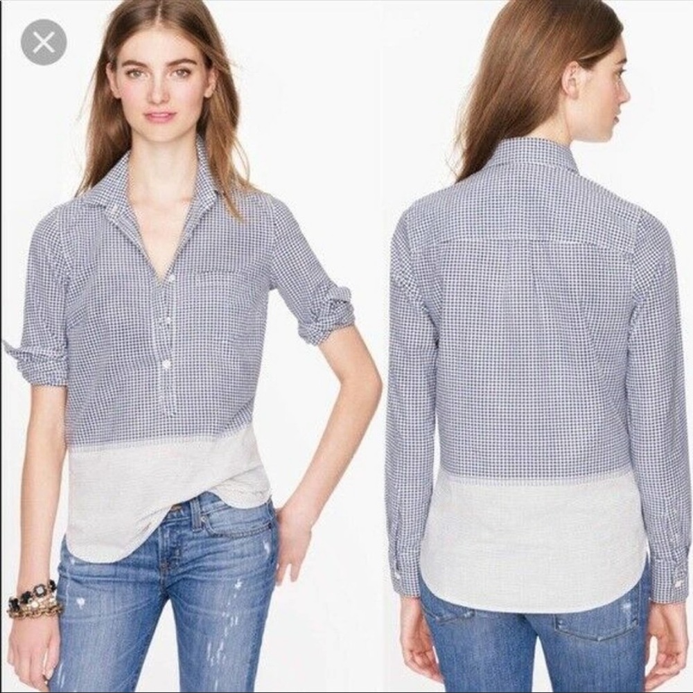 Jcrew checkered popover
